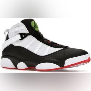 Jordan 6 Rings Black/university Red White Noir/blanc/university Roug